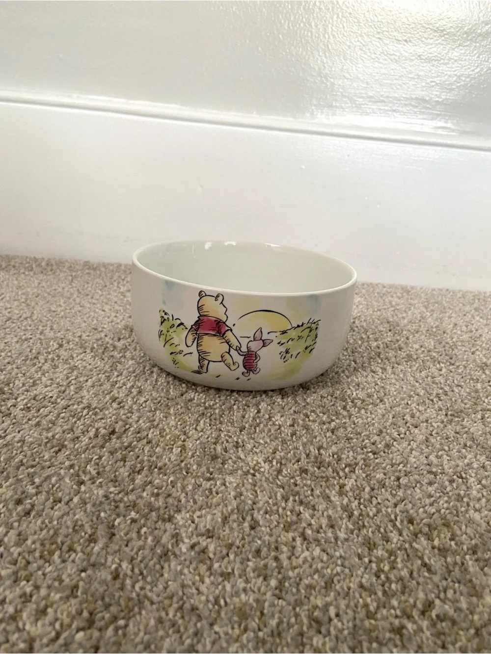 Disney Winnie the Pooh Ceramic Storage Bowl Container W/ Pressure Lid